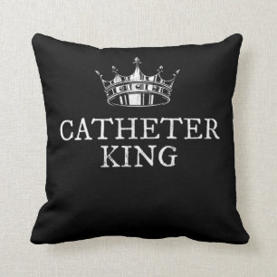 Catheter King Funny Foley Urinary Medical Gift Tee Throw Pillow
