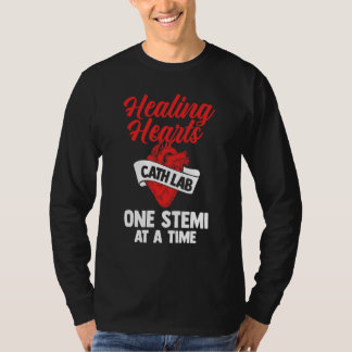 Cathlab Healing Hearts Nursing Cathether Nurse T-Shirt