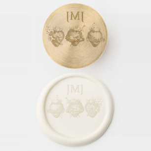 Catholic 3 Hearts JMJ Jesus Mary Joseph Wax Seal Stamp