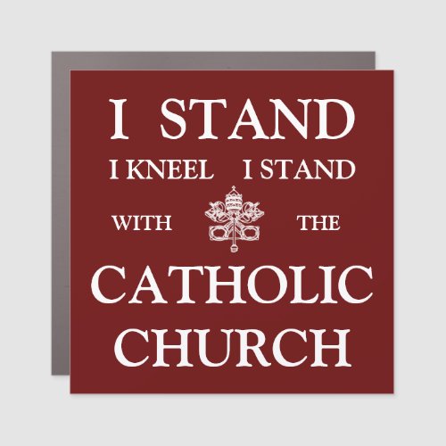 Catholic Aerobics Car Magnet