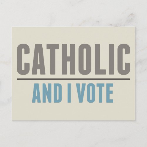 Catholic And I Vote Postcard