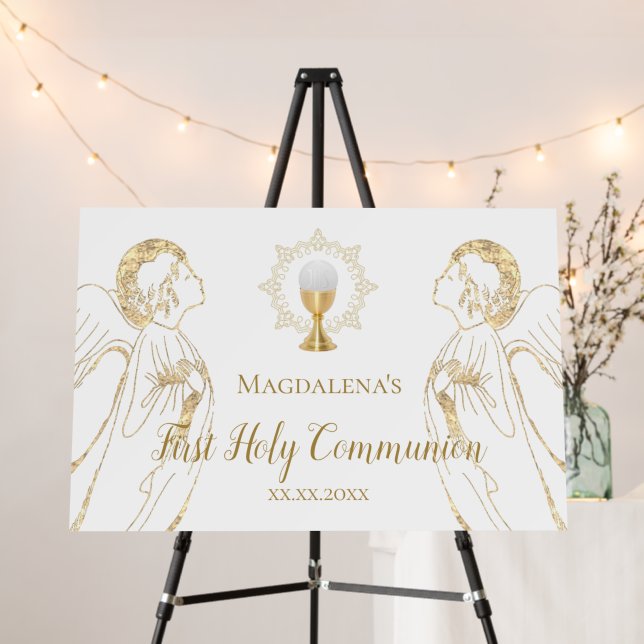 catholic angels First Holy Communion sign (In Situ (Stand))