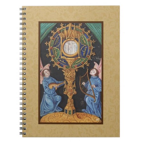 Catholic Angels Host Eucharist Monstrance Vintage Notebook
