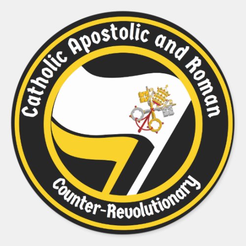 CATHOLIC APOSTOLIC AND ROMAN CLASSIC ROUND STICKER