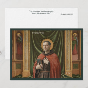 Catholic Art Holy Card   Saint Bonaventure