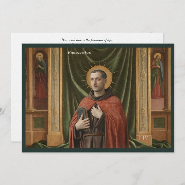 Catholic Art Holy Card | Saint Bonaventure (Front/Back)