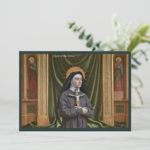 Catholic Art Holy Card   Saint Clare of Montefalco