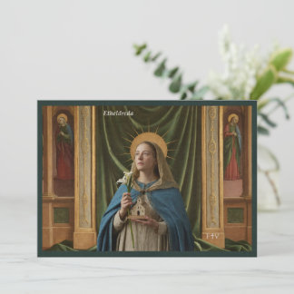 Catholic Art Holy Card | Saint Etheldreda