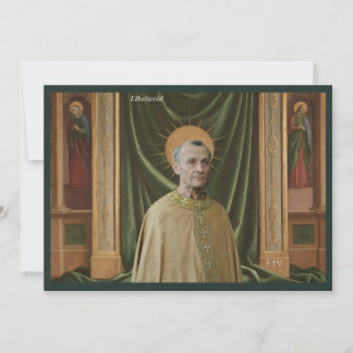 Catholic Art Holy Card | Saint Ethelwold