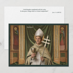Catholic Art Holy Card   Saint Norbert