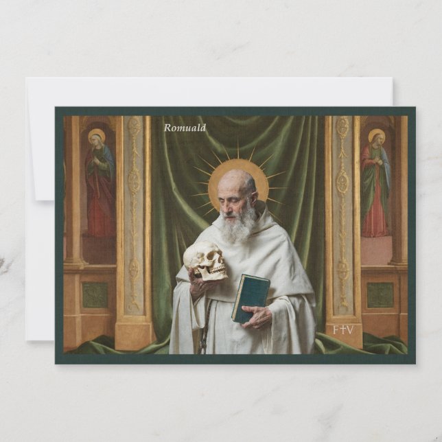 Catholic Art Holy Card | Saint Romuald (Front)