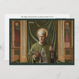 Catholic Art Holy Card | Saint Ulrich of Augsburg