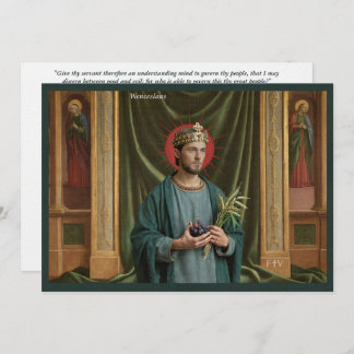 Catholic Art Holy Card | Saint Wenceslaus