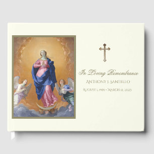 Catholic Assumption of Mary Memorial Funeral  Guest Book