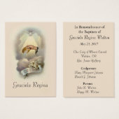Catholic Baby Baptismal Remembrance Holy Card (Front & Back)