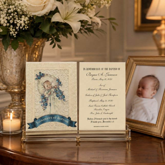 Catholic Baby Baptismal Remembrance Holy Card (Creator Uploaded)