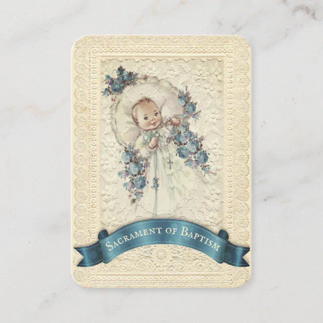 Catholic Baby Baptismal Remembrance Holy Card | Zazzle