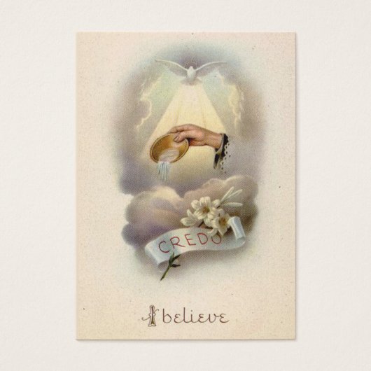 Catholic Baby Baptismal Remembrance Holy Card (Front)