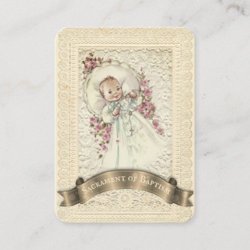 Catholic Baby Baptismal Remembrance Holy Card