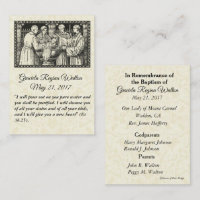 Catholic Baby Baptismal Remembrance Holy Card