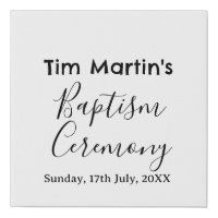 Catholic baptism ceremony name date simple minimal