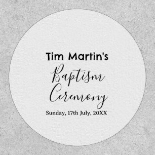 Catholic baptism ceremony name date simple minimal patch