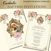 Catholic Baptism Christening Blessed Mother Jesus