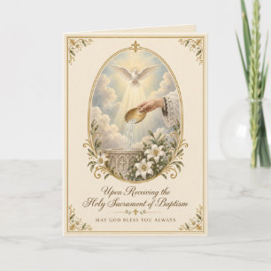 Catholic Baptism Congratulations Religious Card