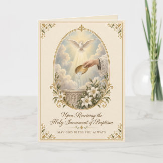 Catholic Baptism Congratulations Religious Card