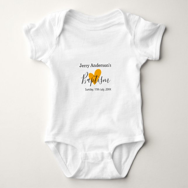Catholic baptism kids modern simple QR minimal Baby Bodysuit (Front)