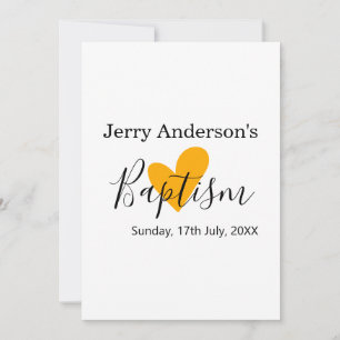 Catholic baptism kids modern simple QR minimal Invitation