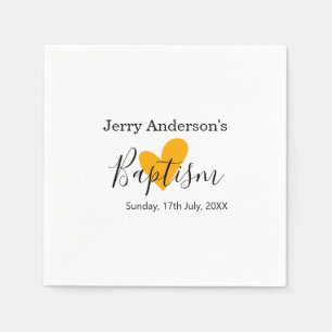 Catholic baptism kids modern simple QR minimal Napkins
