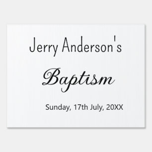 Catholic baptism kids modern simple QR minimal Sign