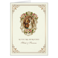Catholic Betrothal Prayer Congratulations Card