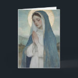 Catholic Blessed Mary Religious Birthday Card<br><div class="desc">Featuring a  lovely religious image of the Blessed Virgin Mother Mary praying.   All text and fonts may be modified.</div>