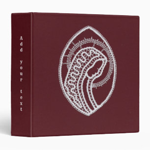 Catholic Blessed Virgin Mary, lace 3 Ring Binder