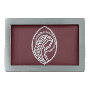 Catholic Blessed Virgin Mary, lace Belt Buckle