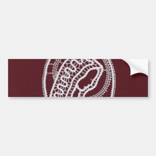 Catholic Blessed Virgin Mary lace  Bumper Sticker