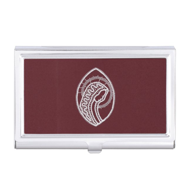 Catholic Blessed Virgin Mary, lace  Business Card Case (Front)