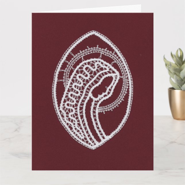 Catholic Blessed Virgin Mary, lace   Card (Small Plant)