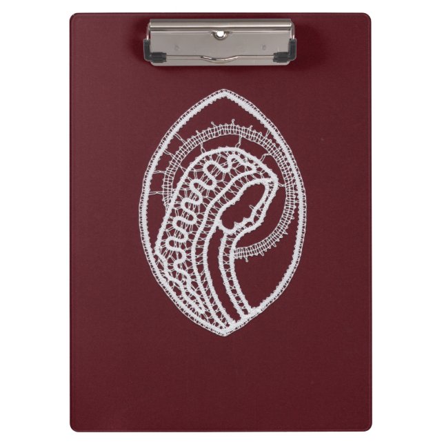 Catholic Blessed Virgin Mary, lace  Clipboard (Front)