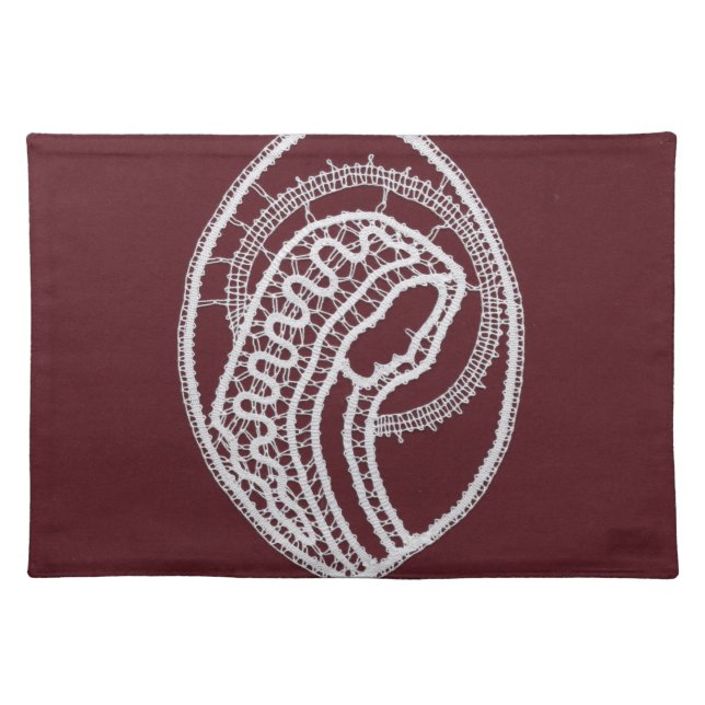 Catholic Blessed Virgin Mary, lace  Cloth Placemat (Front)