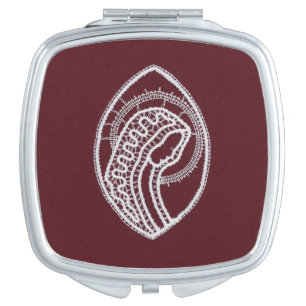 Catholic Blessed Virgin Mary, lace Compact Mirror