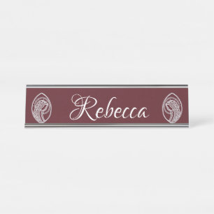 Catholic Blessed Virgin Mary, lace Desk Name Plate