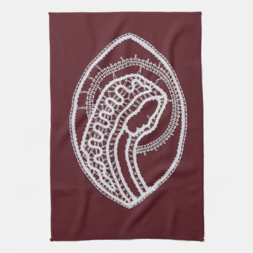 Catholic Blessed Virgin Mary lace  Kitchen Towel