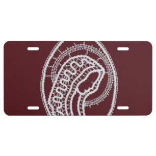 Catholic Blessed Virgin Mary, lace License Plate