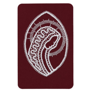 Catholic Blessed Virgin Mary, lace Magnet
