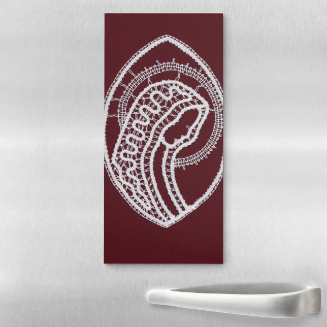 Catholic Blessed Virgin Mary, lace  Magnetic Notepad (In Situ)