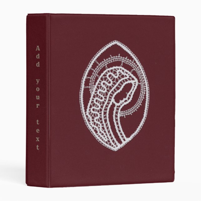 Catholic Blessed Virgin Mary, lace  Mini Binder (Front/Spine)