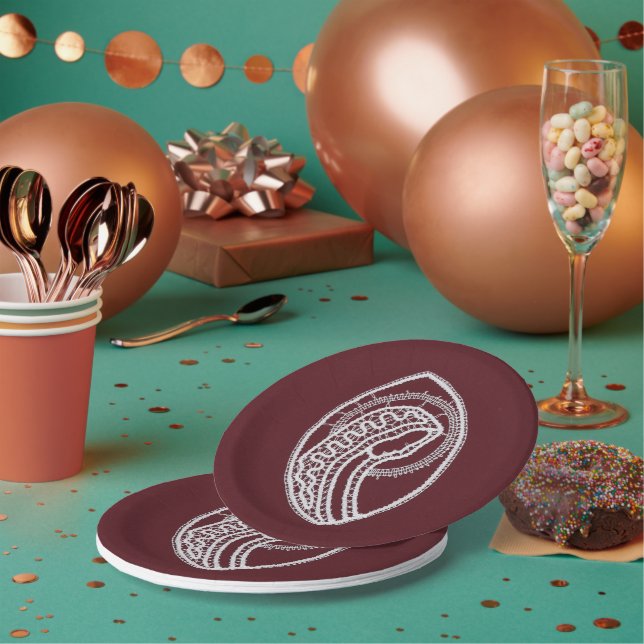 Catholic Blessed Virgin Mary, lace  Paper Plates (Multi)